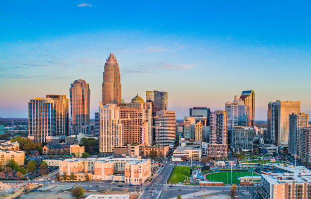 Aerial of Downtown Charlotte, North Carolina