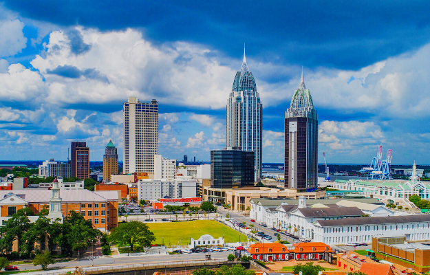 Mobile Alabama downtown skyline