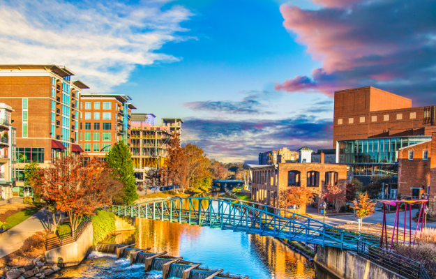 Greenville, South Carolina town cityscape